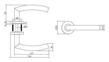 ProGriff TD-Piano Lisa auf Rosette– Edelstahl